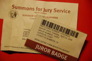 "Jury duty - first time ever called" by Jason, provided under Creative Commons license. 