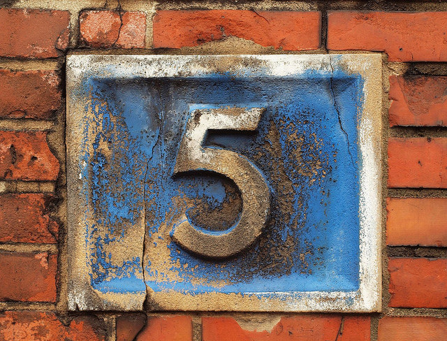 "5" by rauter25, provided under Creative Commons license.